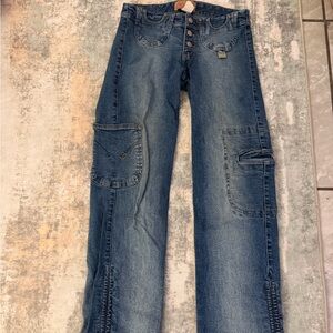 Women's True Vtg Y2K Straight-Leg Carpenter Jeans Denim Blue